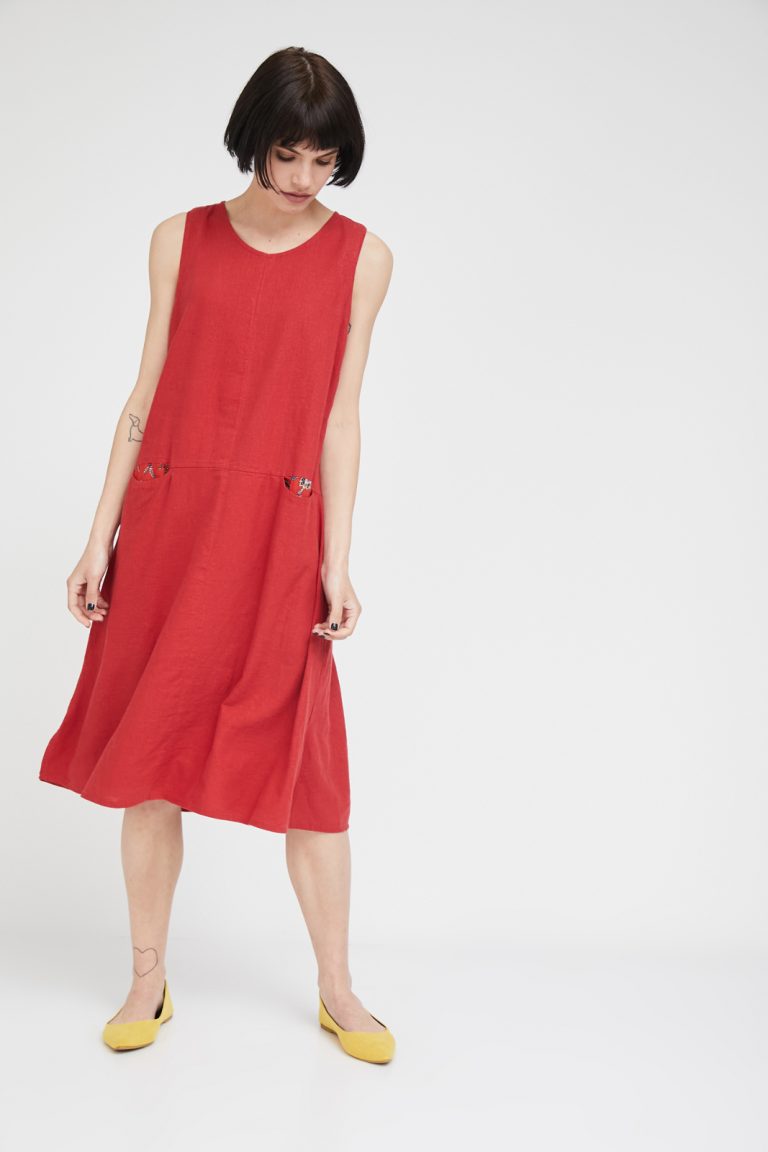 Natural שמלת מגירות שמלת מגירות