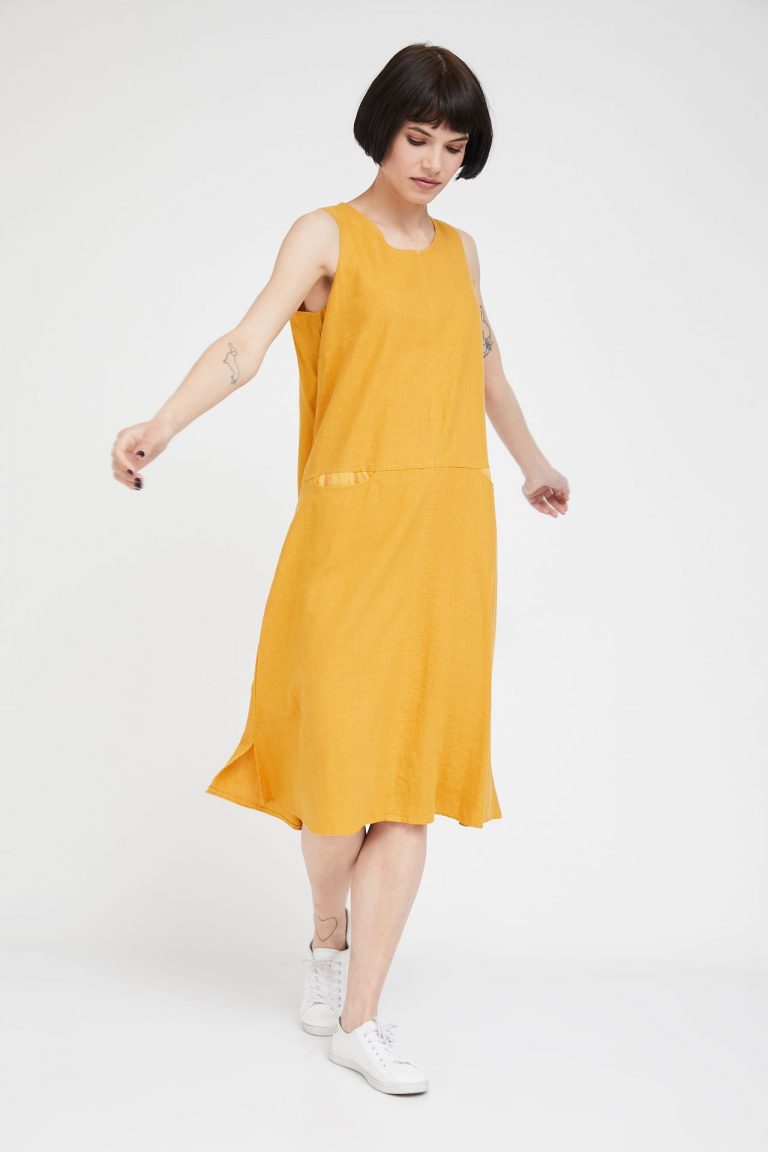 Natural שמלת מגירות שמלת מגירות