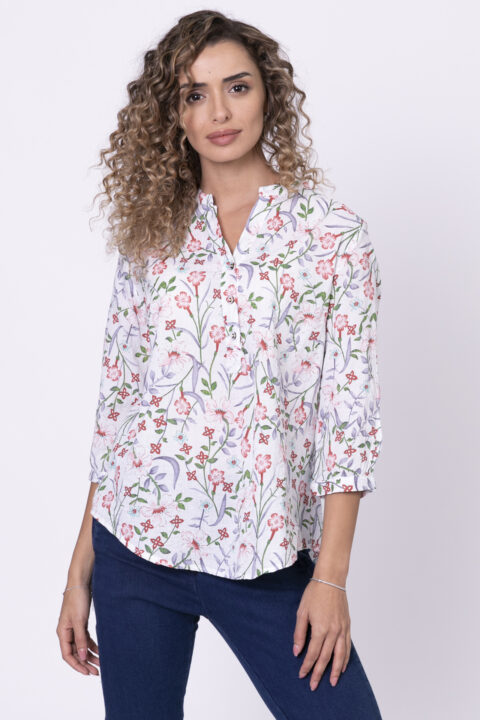 Natural חולצת פונצ` חולצת פונצ'