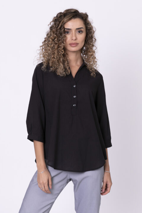 Natural חולצת פונצ` חולצת פונצ'