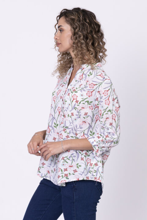 Natural חולצת פונצ` חולצת פונצ'