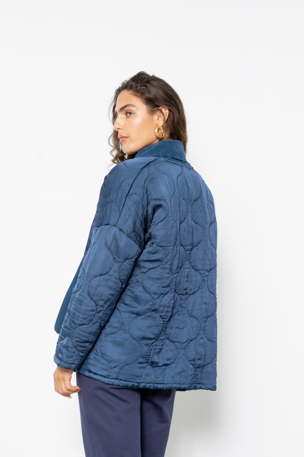 ג'קט קווילט אודם - נייבי