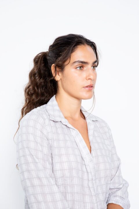 שמלת מקסי גילי - אפור משבצות