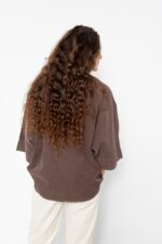 חולצת קורדרוי פריאל - חום