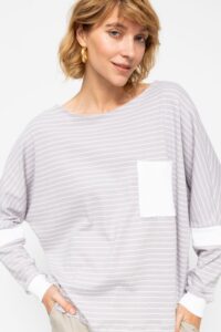חולצת OVERSIZE יפעת חולצת OVERSIZE יפעת - אפור פסים