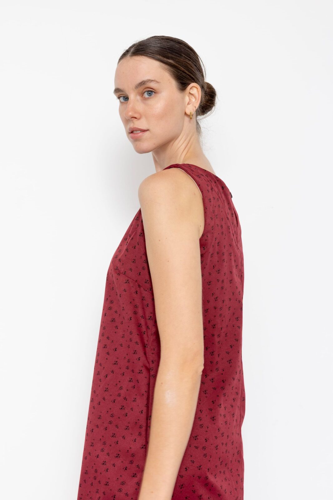 שמלה קצרה רידינג - בורדו