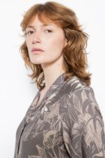 שמלת מקסי לידו - זית דפוס