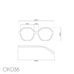 משקפי קריאה OK36 - שחור/ורוד